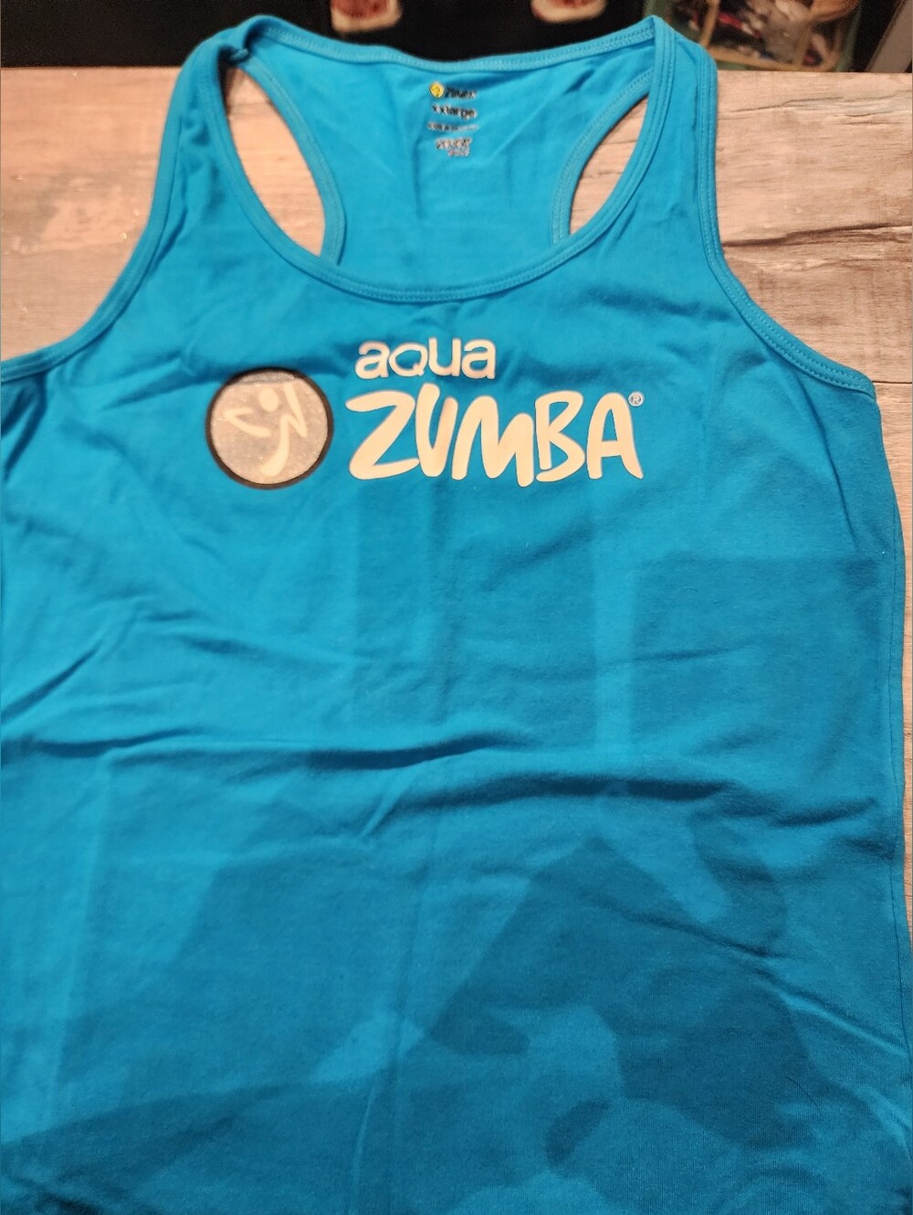 Zumba Fitness Aqua Turquoise Blue Racerback Tank